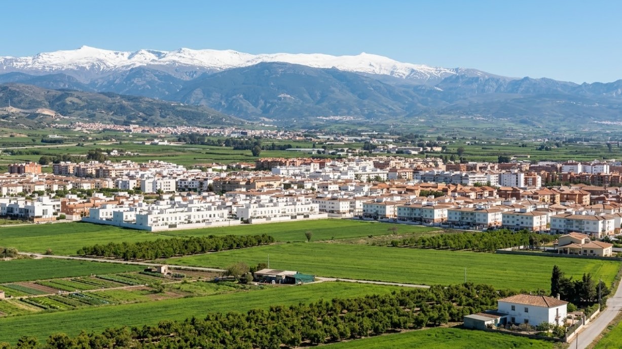 Vista de los campos de la Vega de Granada en Churriana